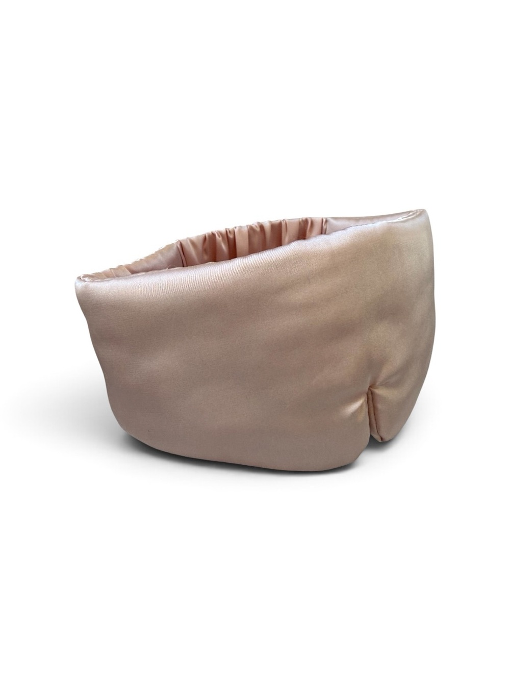 Silk-Feel Satin Night Face Mask Headband - Dusty Rose Gold